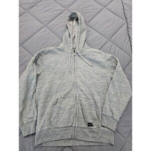 Hollister Men's Sz Small Hoodie Full Zip Gray Hooded Sweater